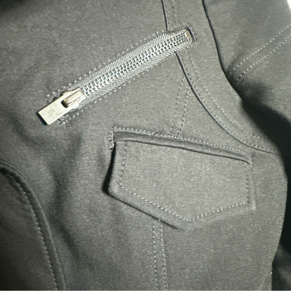 Theory Nyree Bomber Jacket Women's Medium Black Moto Style Medium Weight Cotton - Picture 6 of 14